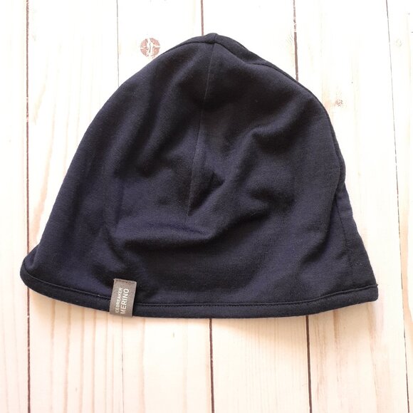 Icebreaker Reversible Pocket 200 Merino Wool Beanie Navy Blue/Blue - Picture 1 of 5